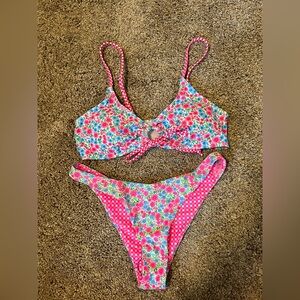 SHEIN Pink Floral Bikini Set